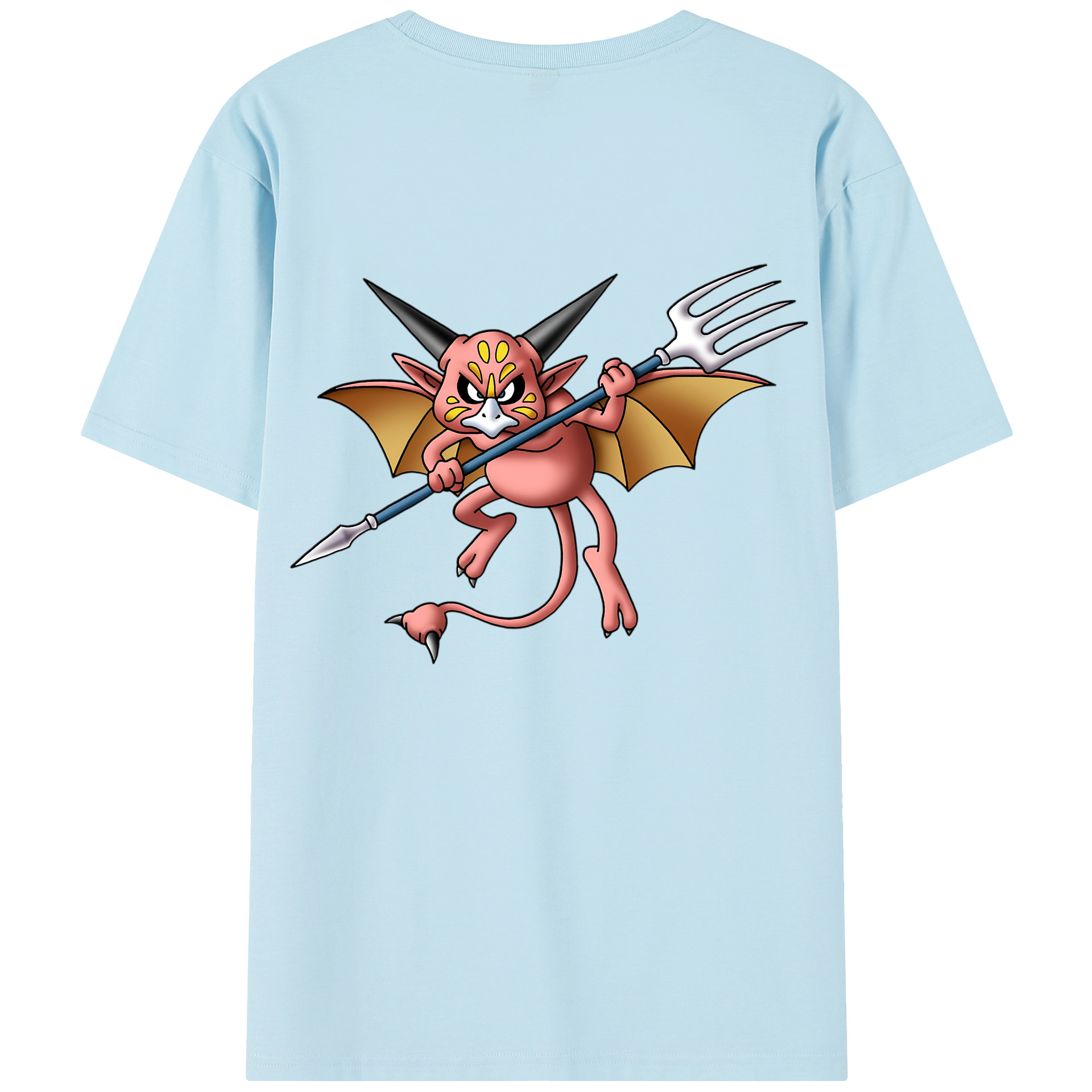 （画像用） ドラゴンクエスト Doragon Kuesuto Dragon Quest 綿100％半袖Tシャツ（背面プリント）